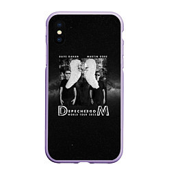 Чехол iPhone XS Max матовый Depeche Mode - Memento mori worldwilde tour, цвет: 3D-светло-сиреневый