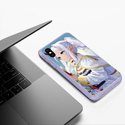 Чехол iPhone XS Max матовый Sousou no Frieren stand, цвет: 3D-светло-сиреневый — фото 2