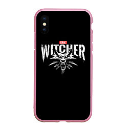 Чехол iPhone XS Max матовый Geralt the Witcher, цвет: 3D-розовый