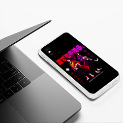 Чехол iPhone XS Max матовый Кокушибо и брат - Клинок демонов, цвет: 3D-белый — фото 2
