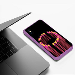 Чехол iPhone XS Max матовый Чумая круг, цвет: 3D-фиолетовый — фото 2