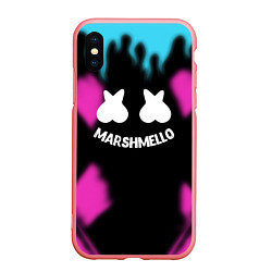 Чехол iPhone XS Max матовый Маршмеллоу неон камсток, цвет: 3D-баблгам