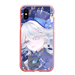 Чехол iPhone XS Max матовый Genshin Impact Furina smug, цвет: 3D-баблгам