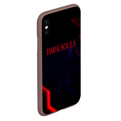 Чехол iPhone XS Max матовый Darksouls geometry cybergame, цвет: 3D-коричневый — фото 2