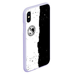 Чехол iPhone XS Max матовый Ведьмак лого черно белые, цвет: 3D-светло-сиреневый — фото 2