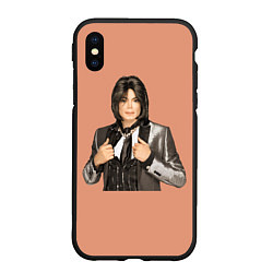 Чехол iPhone XS Max матовый Michael Jackson MJ, цвет: 3D-черный