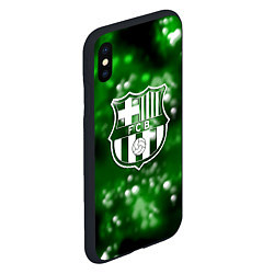 Чехол iPhone XS Max матовый Barcelona боке текстура поле, цвет: 3D-черный — фото 2