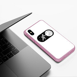 Чехол iPhone XS Max матовый Space on, цвет: 3D-розовый — фото 2