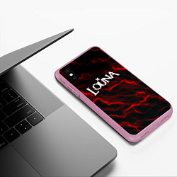 Чехол iPhone XS Max матовый Louna storm рок группа, цвет: 3D-розовый — фото 2