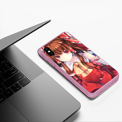 Чехол iPhone XS Max матовый Touhou Project Рейму Cute, цвет: 3D-розовый — фото 2