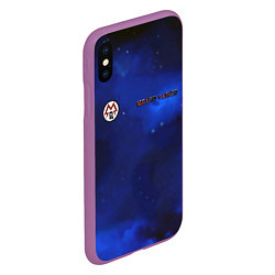 Чехол iPhone XS Max матовый Metro 2033 космос, цвет: 3D-фиолетовый — фото 2