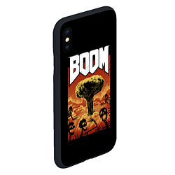 Чехол iPhone XS Max матовый Boom - Doom, цвет: 3D-черный — фото 2