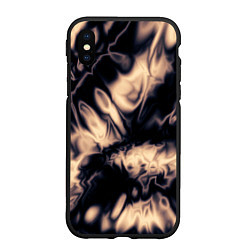 Чехол iPhone XS Max матовый Абстракция шёлк, цвет: 3D-черный