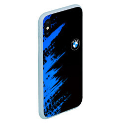 Чехол iPhone XS Max матовый BMW краски синие, цвет: 3D-голубой — фото 2