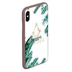 Чехол iPhone XS Max матовый Assasins creed mirage game pattern, цвет: 3D-коричневый — фото 2