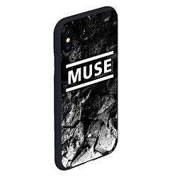 Чехол iPhone XS Max матовый Muse black graphite, цвет: 3D-черный — фото 2