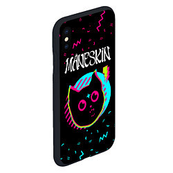 Чехол iPhone XS Max матовый Maneskin - rock star cat, цвет: 3D-черный — фото 2