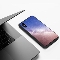 Чехол iPhone XS Max матовый Галактика млечный путь, цвет: 3D-черный — фото 2