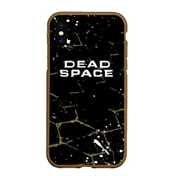 Чехол iPhone XS Max матовый Dead space текстура, цвет: 3D-коричневый