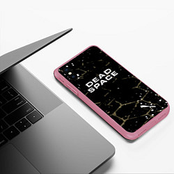 Чехол iPhone XS Max матовый Dead space текстура, цвет: 3D-малиновый — фото 2