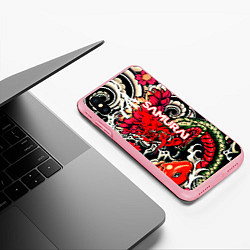 Чехол iPhone XS Max матовый Samurai татуировки, цвет: 3D-баблгам — фото 2