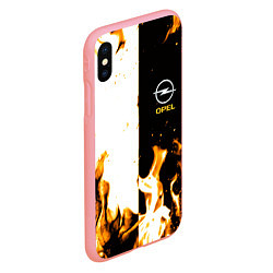 Чехол iPhone XS Max матовый Opel огонь текстура, цвет: 3D-баблгам — фото 2