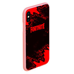 Чехол iPhone XS Max матовый Fortnite game colors red, цвет: 3D-баблгам — фото 2