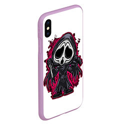 Чехол iPhone XS Max матовый Scream мульт, цвет: 3D-сиреневый — фото 2