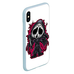 Чехол iPhone XS Max матовый Scream мульт, цвет: 3D-голубой — фото 2