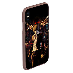 Чехол iPhone XS Max матовый Лайт Ягами - Death Note, цвет: 3D-коричневый — фото 2