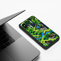 Чехол iPhone XS Max матовый Heroes of Might and Magic - pixel map, цвет: 3D-черный — фото 2