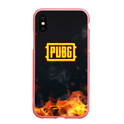 Чехол iPhone XS Max матовый Pubg fire abstraction, цвет: 3D-баблгам