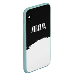 Чехол iPhone XS Max матовый Nirvana текстура, цвет: 3D-мятный — фото 2