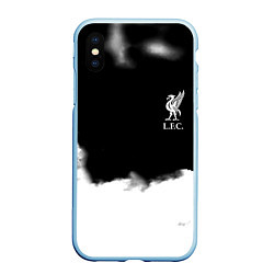 Чехол iPhone XS Max матовый Liverpool текстура, цвет: 3D-голубой