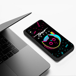 Чехол iPhone XS Max матовый Tokio Hotel - rock star cat, цвет: 3D-черный — фото 2