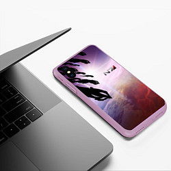 Чехол iPhone XS Max матовый Масс эффект вторжение, цвет: 3D-сиреневый — фото 2