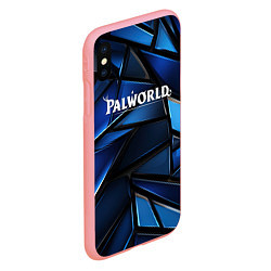 Чехол iPhone XS Max матовый Palworld логотип синий абстрактный фон, цвет: 3D-баблгам — фото 2