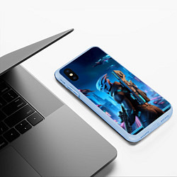 Чехол iPhone XS Max матовый Mass Effect - ai art, цвет: 3D-голубой — фото 2