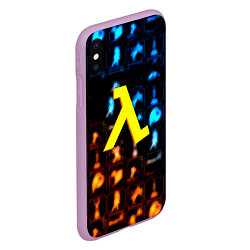 Чехол iPhone XS Max матовый Портал x Халва текстура, цвет: 3D-сиреневый — фото 2