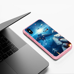 Чехол iPhone XS Max матовый Mass Effect - space neon, цвет: 3D-баблгам — фото 2