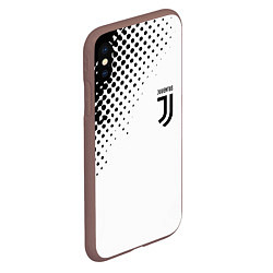 Чехол iPhone XS Max матовый Juventus sport black geometry, цвет: 3D-коричневый — фото 2