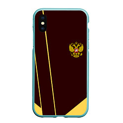 Чехол iPhone XS Max матовый Россия спорт стиль ссср, цвет: 3D-мятный