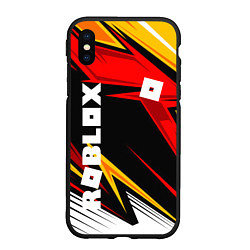 Чехол iPhone XS Max матовый Роблокс - спортивная абстрация, цвет: 3D-черный