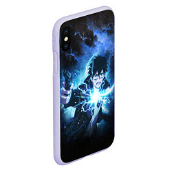 Чехол iPhone XS Max матовый Юкио - Синий экзорцист, цвет: 3D-светло-сиреневый — фото 2