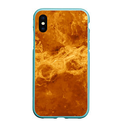 Чехол iPhone XS Max матовый Лава Венеры - star dust, цвет: 3D-мятный