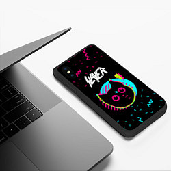 Чехол iPhone XS Max матовый Slayer - rock star cat, цвет: 3D-черный — фото 2