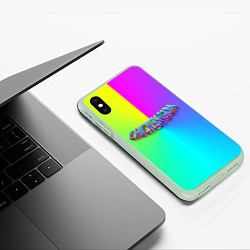 Чехол iPhone XS Max матовый Палитра чикен ган, цвет: 3D-салатовый — фото 2