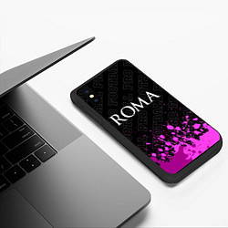 Чехол iPhone XS Max матовый Roma pro football посередине, цвет: 3D-черный — фото 2