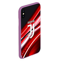 Чехол iPhone XS Max матовый Juventus geometry sport line, цвет: 3D-фиолетовый — фото 2