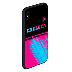 Чехол iPhone XS Max матовый Chelsea - neon gradient посередине, цвет: 3D-черный — фото 2